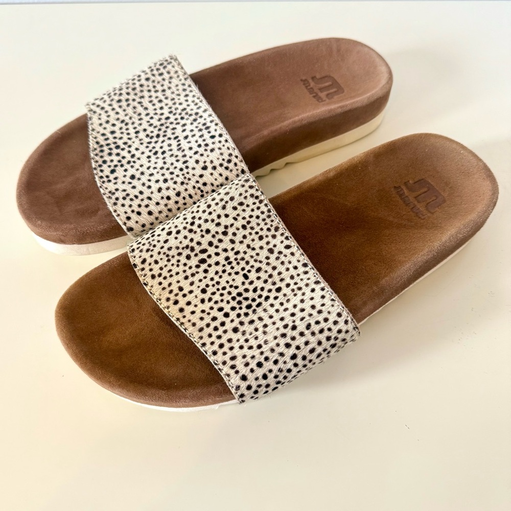 Maruti Animal Print Suede Leather Slides size 37 / women’s 6.5